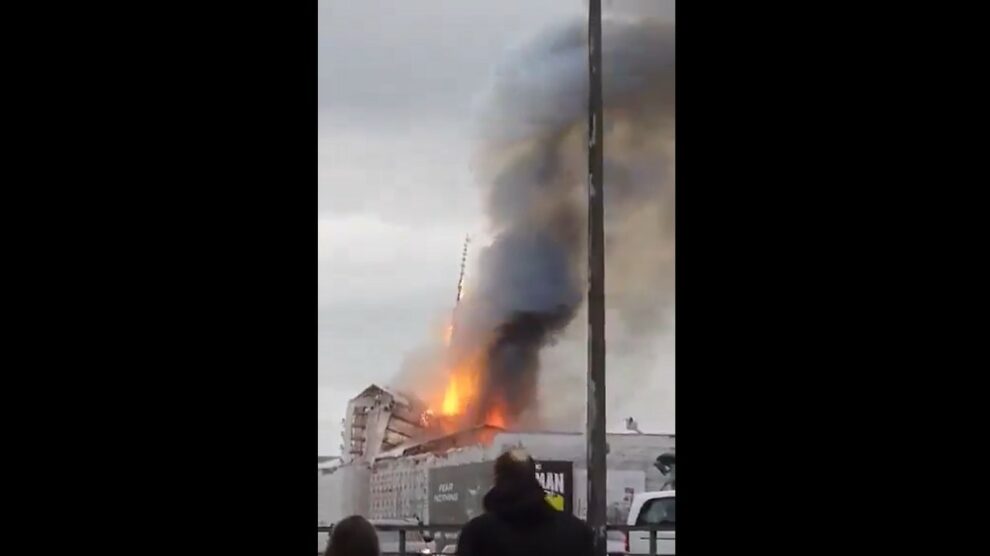 "Massive fire engulfs Copenhagen's historic stock exchange"