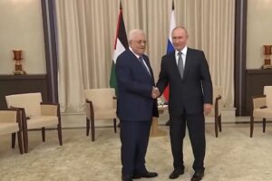Putin meets Palestinian leader Abbas at BRICS summit