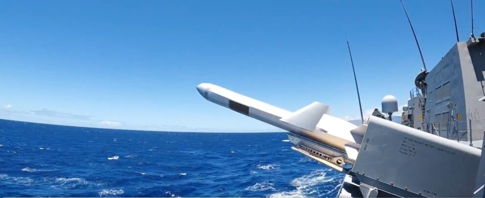 Australian warship test-fires US Tomahawk missile