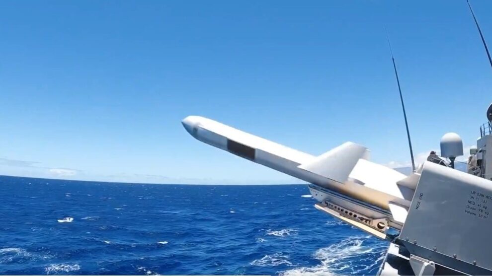 Australian warship test-fires US Tomahawk missile