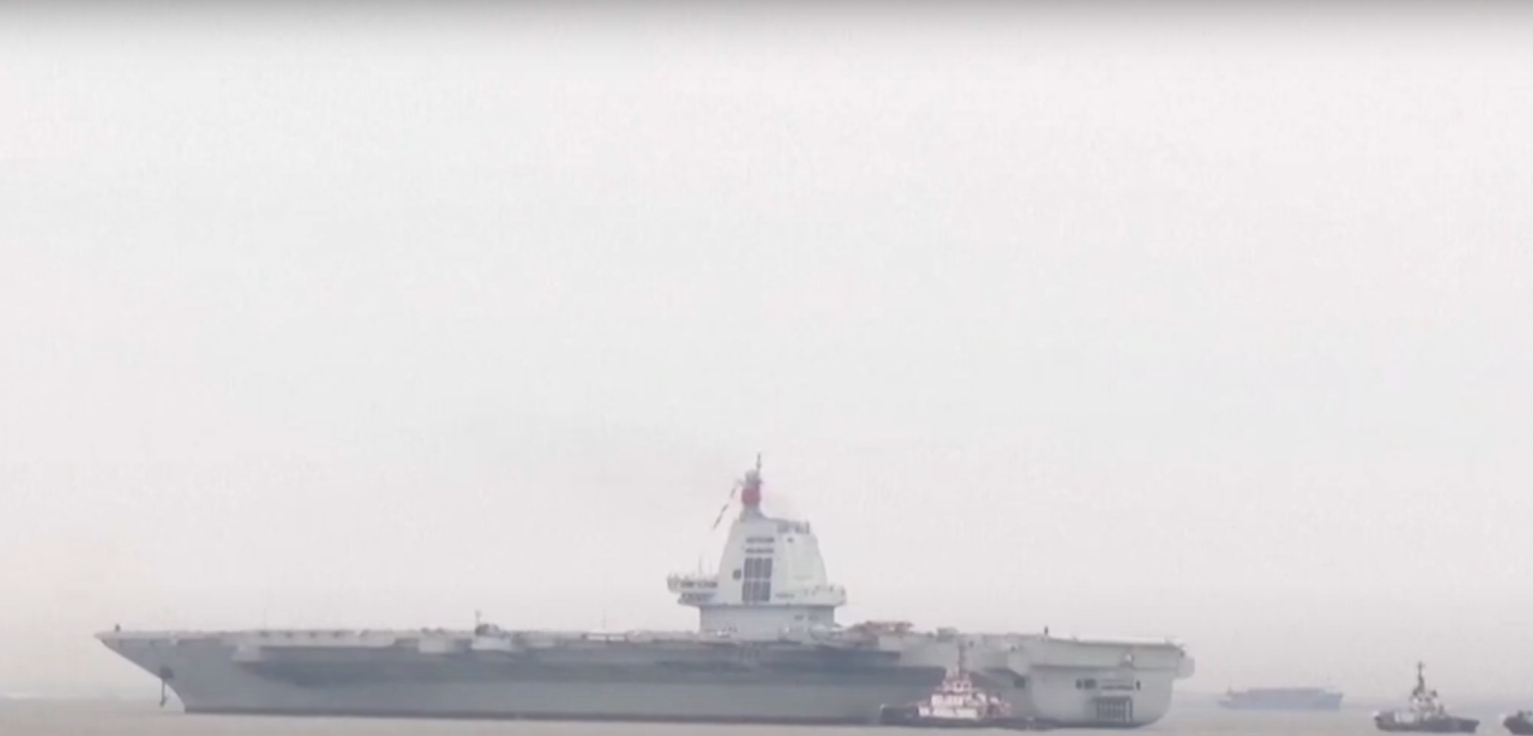"China says newest aircraft carrier sailed through Taiwan Strait"