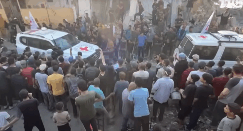 "Two Gaza hostage bodies handed to Red Cross: Israeli public broadcaster"