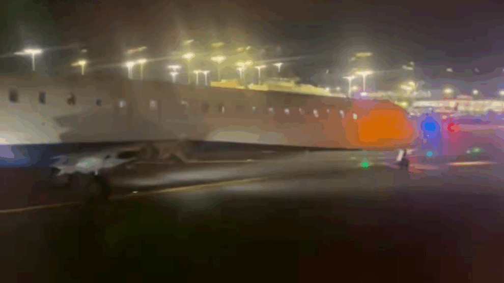 "Planes collide on runway at New York's LaGuardia airport"