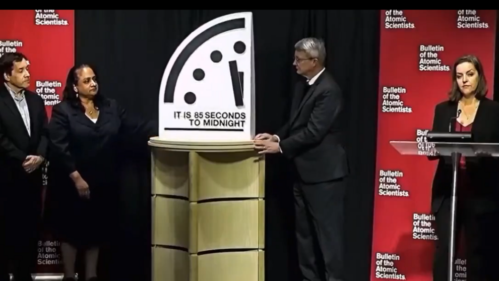 'Doomsday Clock' moves closer to midnight, a year into Trump term
