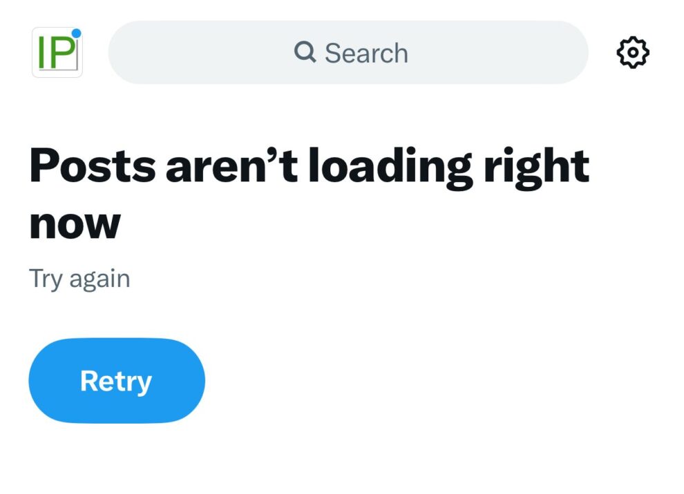 x posts aren't loading right now