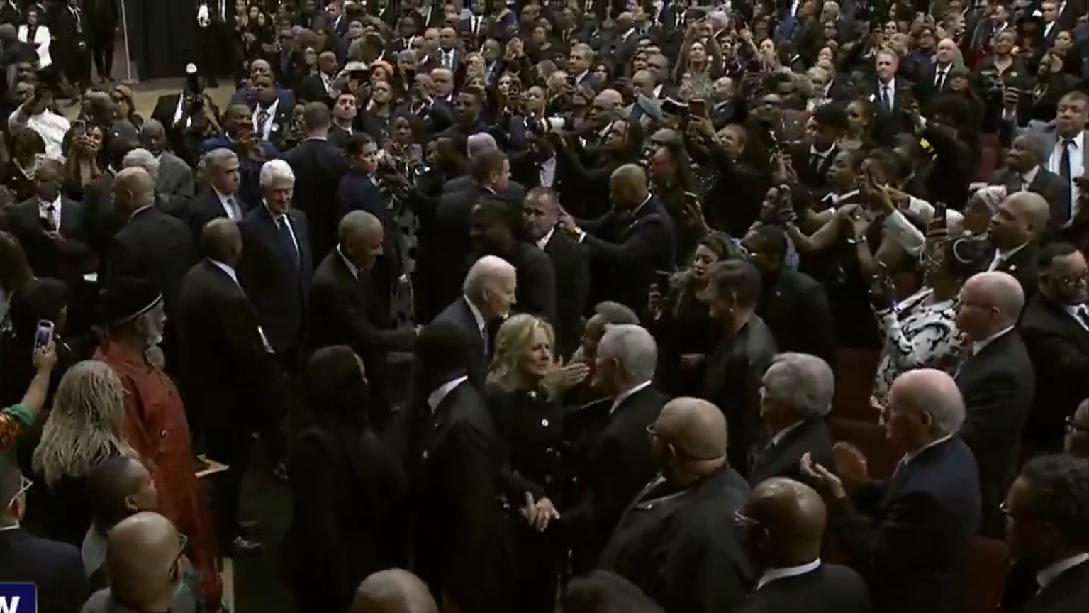 Three former US presidents gather for Jesse Jackson memorial