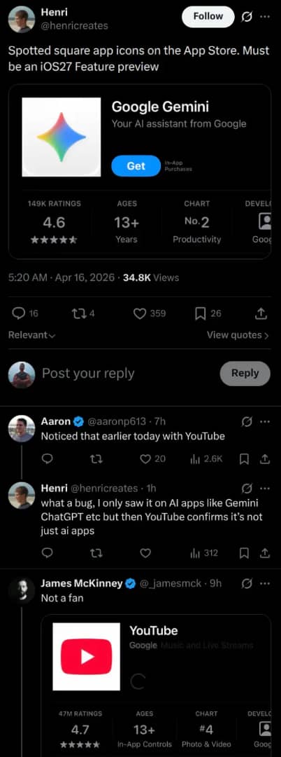 App store bug showing square icons iPhone apps