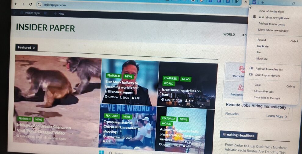 Google Chrome Open link in split view' fix