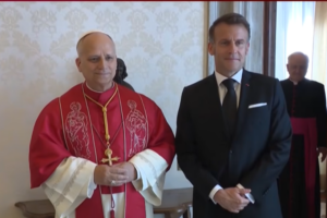 France's Macron talks war, peace and basketball with Pope Leo