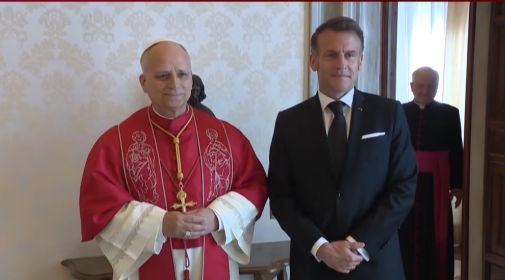 France's Macron talks war, peace and basketball with Pope Leo