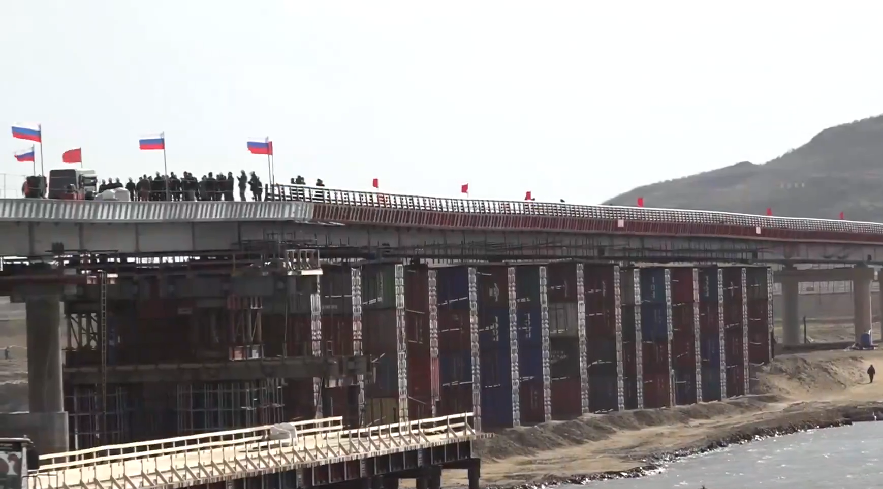 Russia, North Korea connect road bridge ahead of summer opening