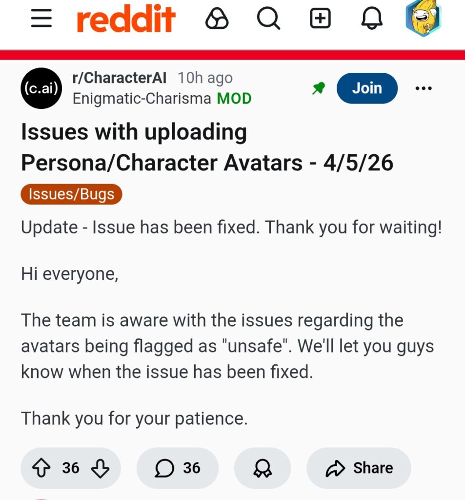 Character AI Profile Pictures Unsafe
