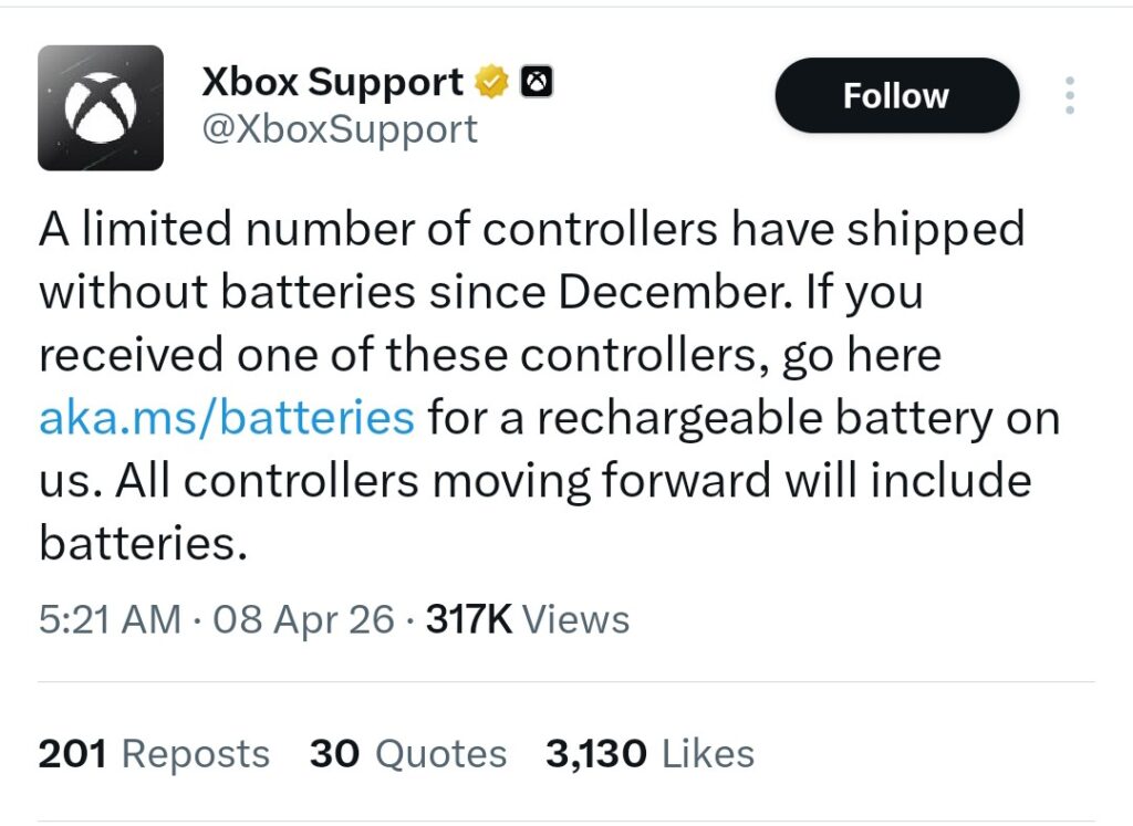 Xbox Controller Without Batteries 