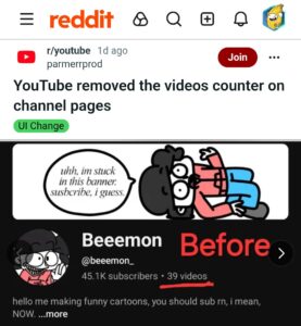 YouTube Channel Video Counts Not Showing Up