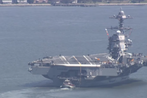 USS Gerald R. Ford aircraft carrier leaves Middle East