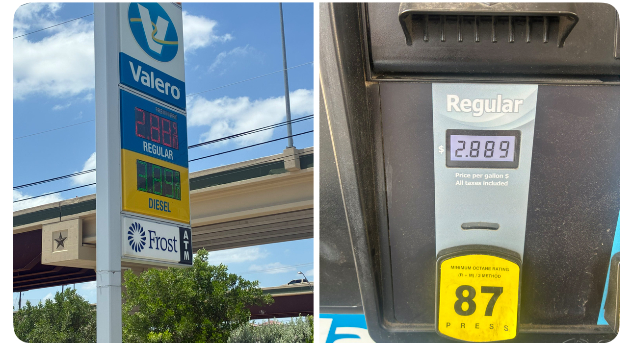 Texas Gas Prices Drop Below $3, $2.88 Pump Price Goes Viral