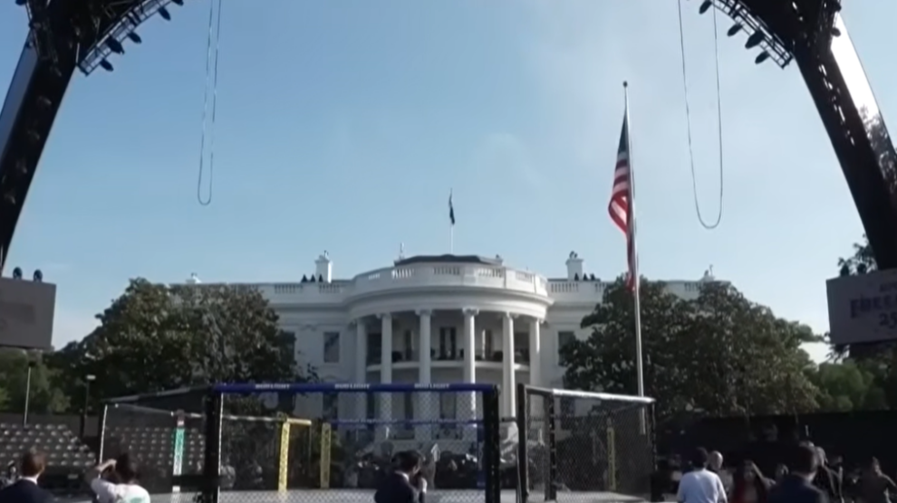 'The Claw' goes on show before Trump's birthday UFC fight