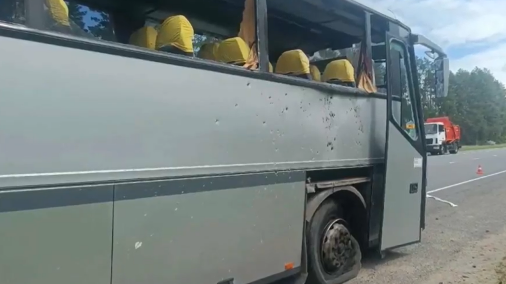Russia says Ukraine drone hit bus carrying Belarusian children