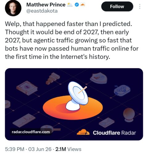 Bots overtaken humans online