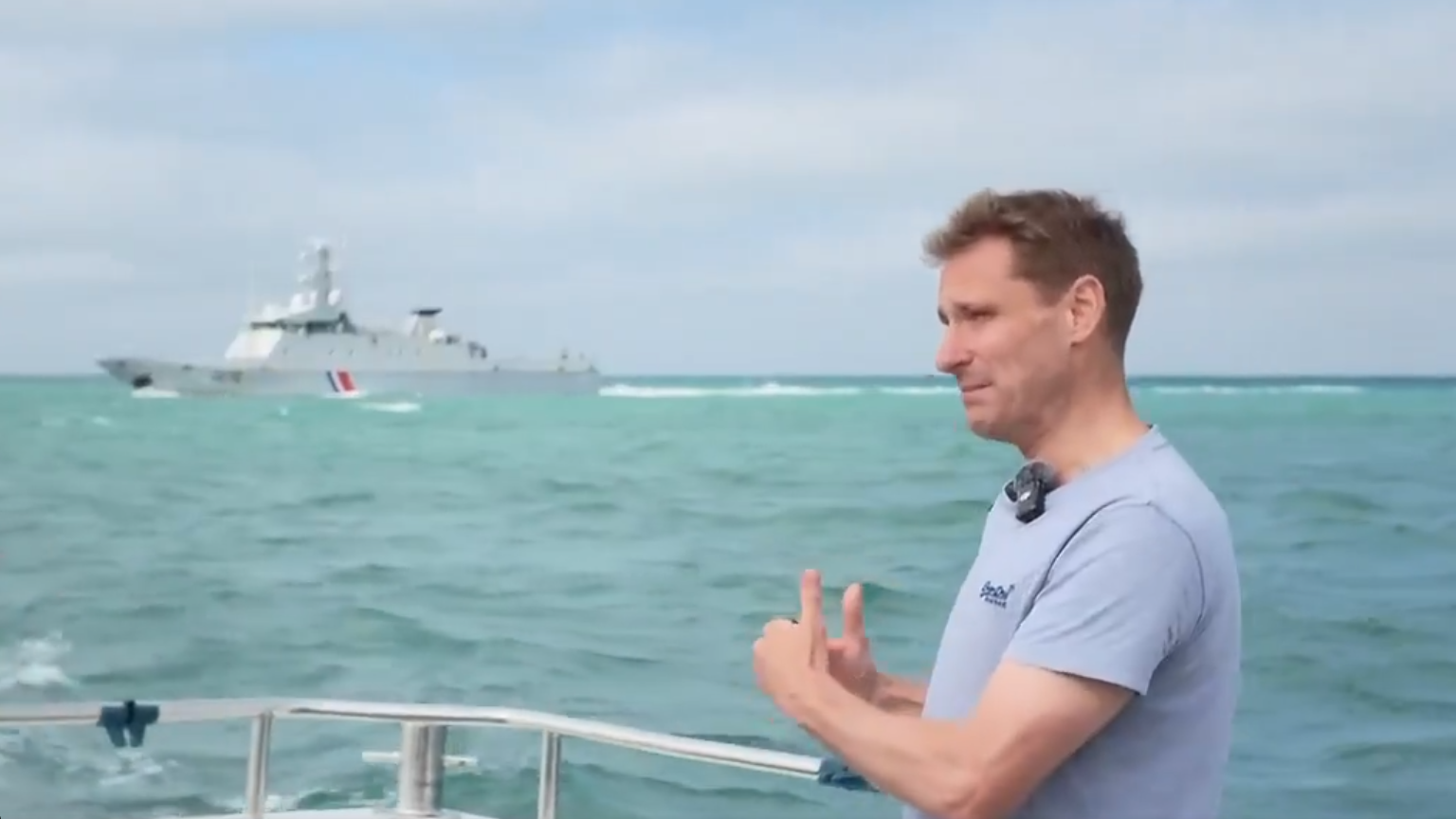 British MP says French patrol boat fired 'warning shots' near him in Channel