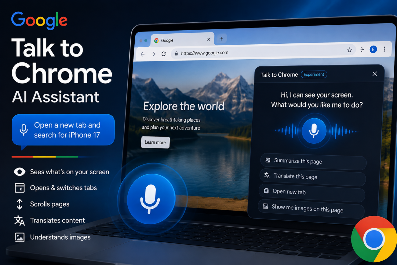 Google tests new AI assistant codenamed ‘Talk to Chrome'