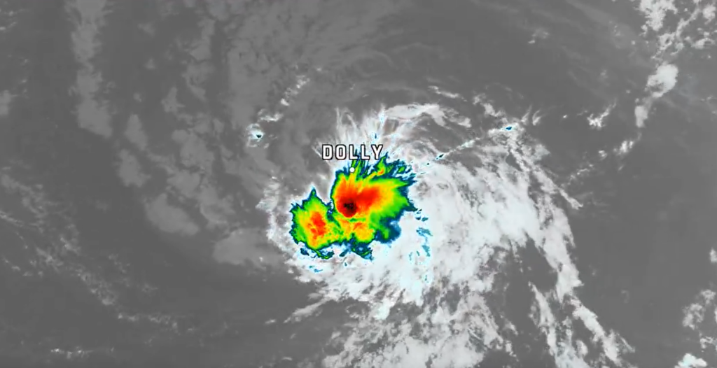 tropical storm dolly forms in central atlantic as hostile conditions threaten development