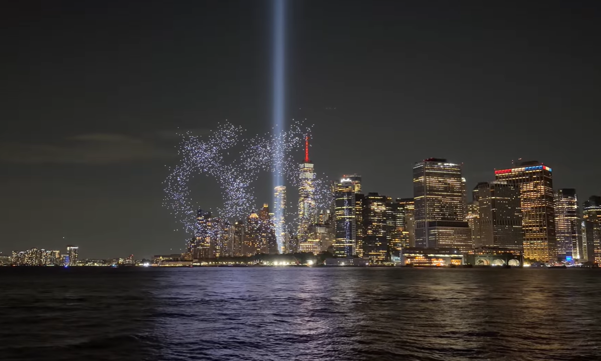 Drone show recreates Twin Towers over New York in tribute to 9/11 victims