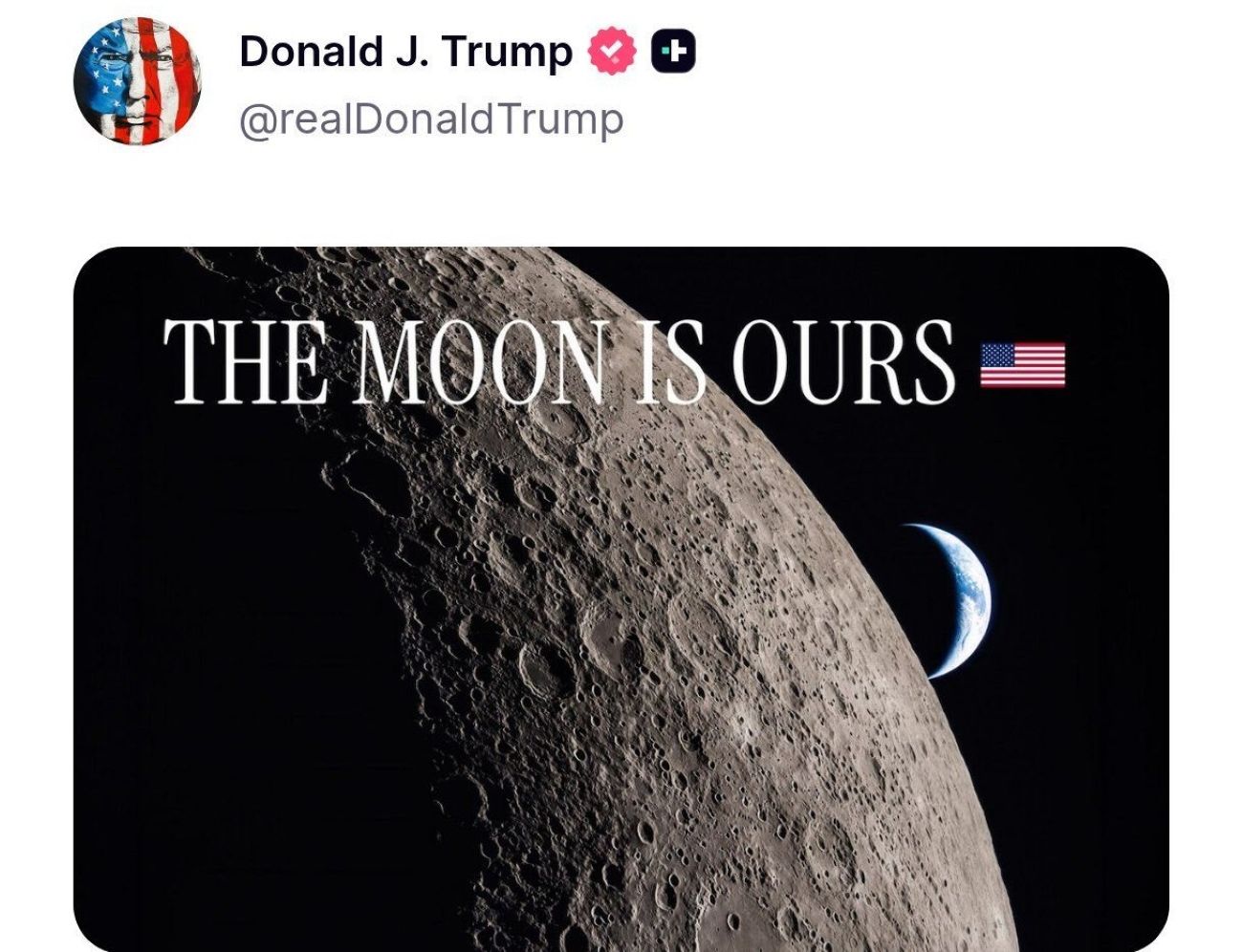 trump says moon is ours