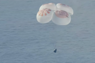 Crew splashes down after 8-month mission on International Space Station