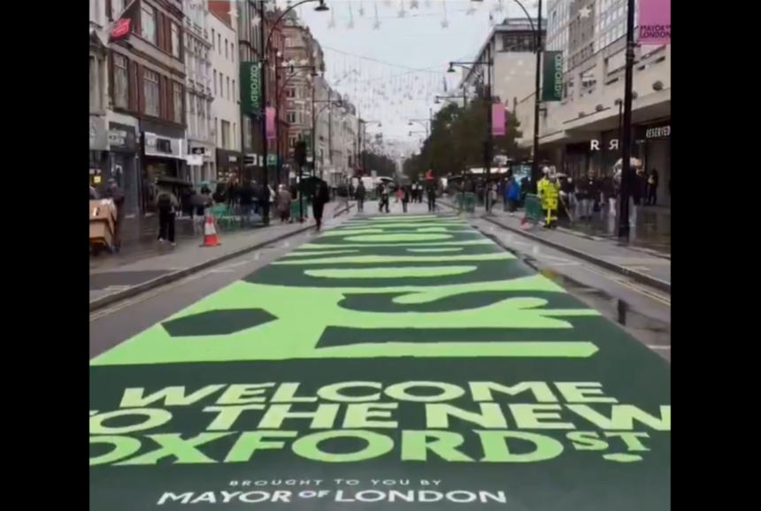 Part of London's Oxford Street pedestrianised 'forever'