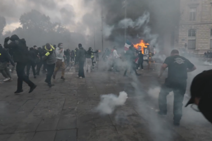 Minister in France warns of 'very high' violence risk at Halloween protests